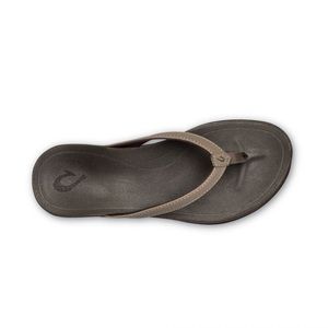 Olukai Women’s Ho’ōpio Clay Dark Java Sandal Flip Flops Size 9